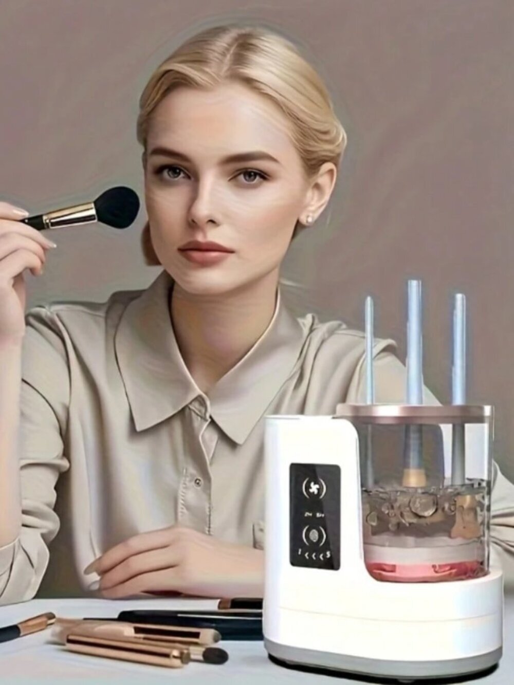 3 IN 1 Electric Makeup Brush Cleaner